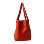 Chanel Tote Executive Line Orange Silver Leather — view 4