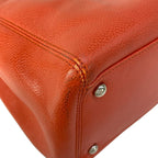 Chanel Tote Executive Line Orange Silver Leather — view 8