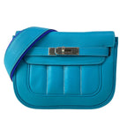 Hermes Shoulder Bag Roulis Mini Turquoise Silver