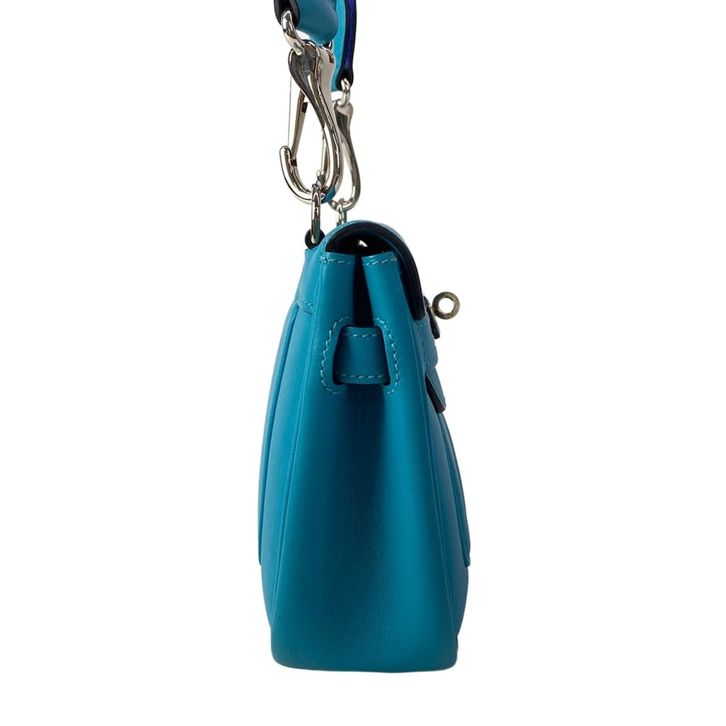 Hermes Shoulder Bag Roulis Mini Turquoise Silver — view 2