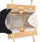 Louis Vuitton Handbag Monogram Multicolor Satin Abelia Bag White — view 5