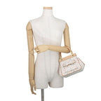 Louis Vuitton Handbag Monogram Multicolor Satin Abelia Bag White — view 4