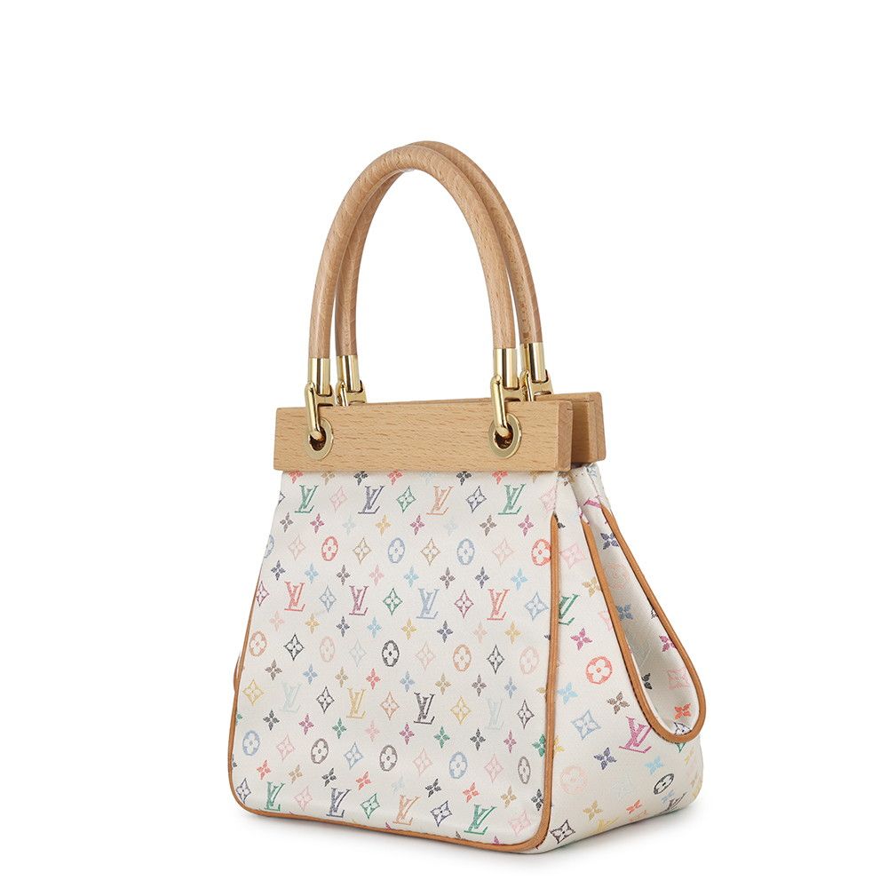 Louis Vuitton Handbag Monogram Multicolor Satin Abelia Bag White — view 2