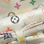 Louis Vuitton Handbag Monogram Multicolor Satin Abelia Bag White — view 6