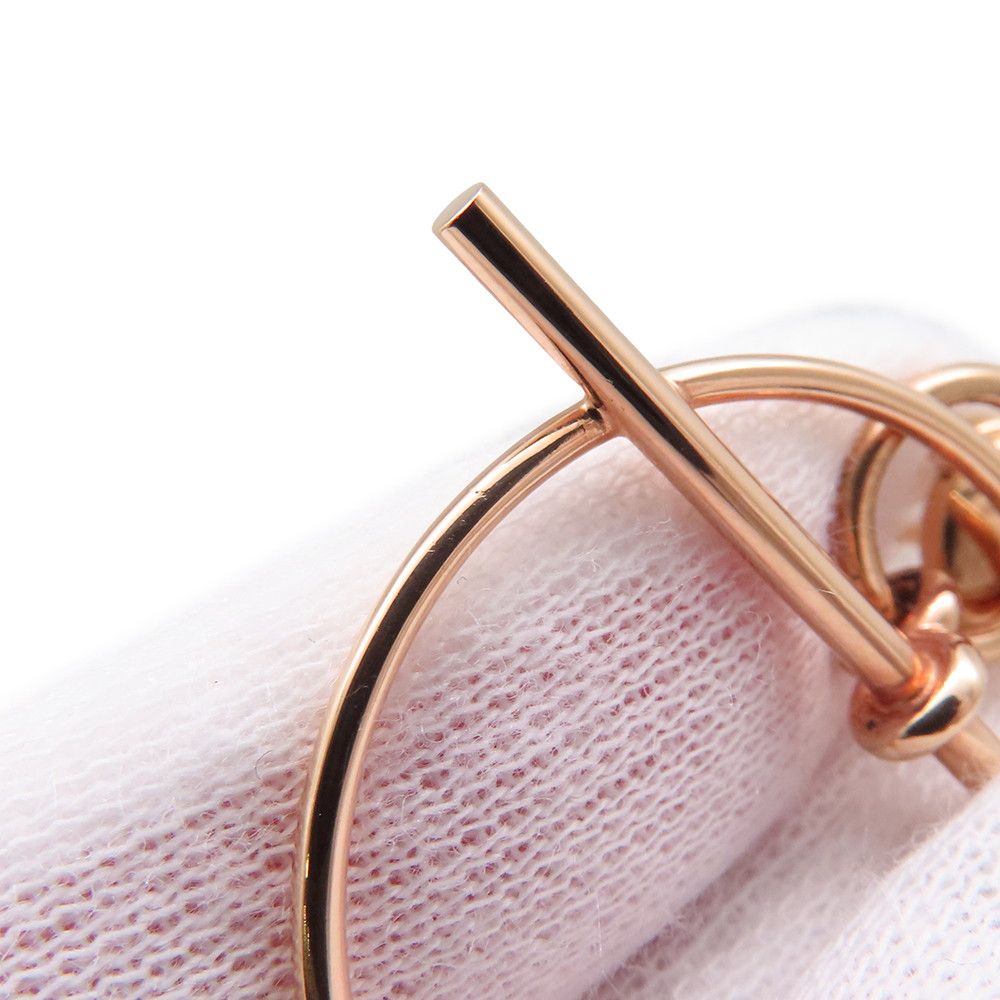 Hermes Earrings Loop Echappee PM 18k Pink Gold — view 5