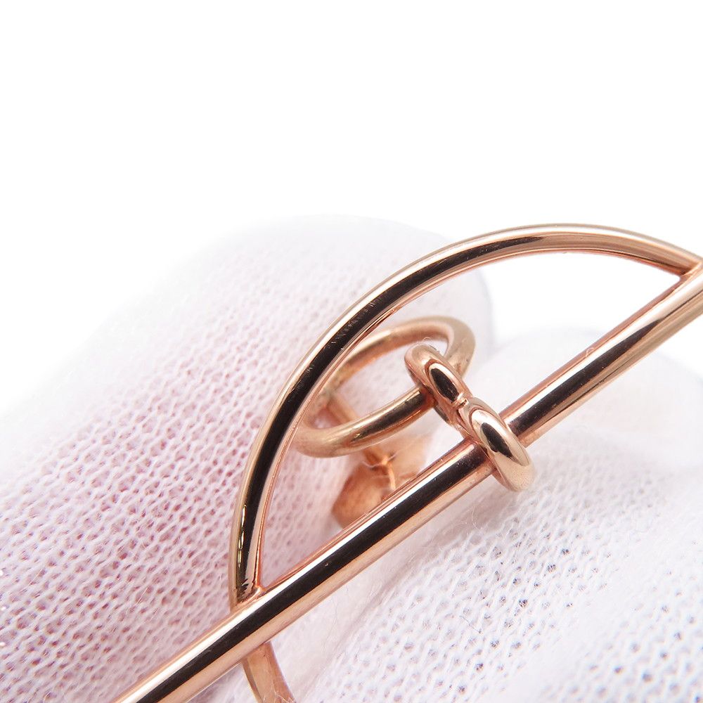 Hermes Earrings Loop Echappee PM 18k Pink Gold — view 6