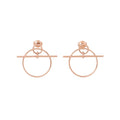 Hermes Earrings Loop Echappee PM 18k Pink Gold