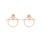 Hermes Earrings Loop Echappee PM 18k Pink Gold