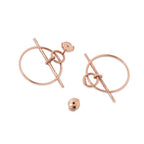 Hermes Earrings Loop Echappee PM 18k Pink Gold — view 3