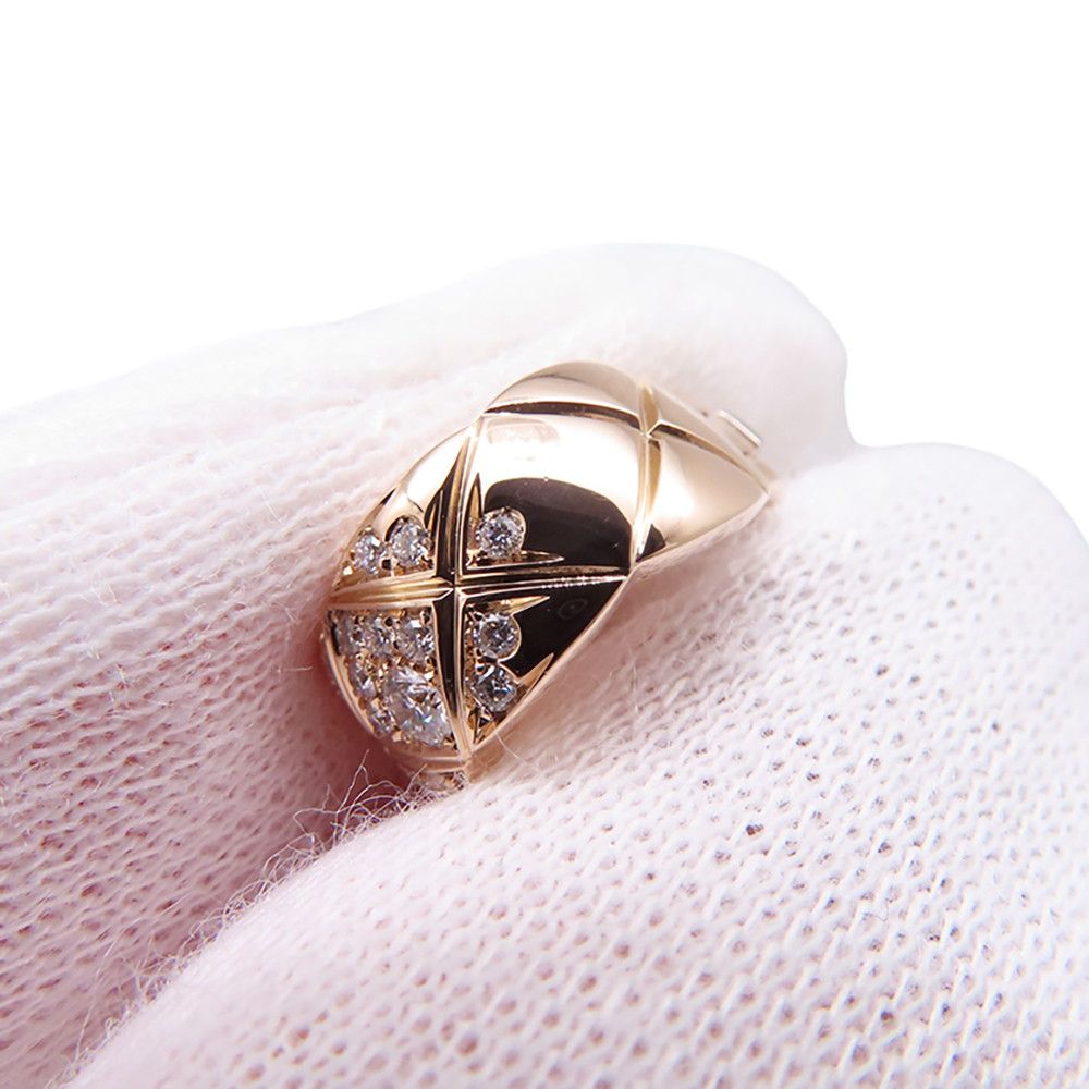 Chanel Earrings Coco Crush Collection Diamond Total 18k Pink Gold — view 8