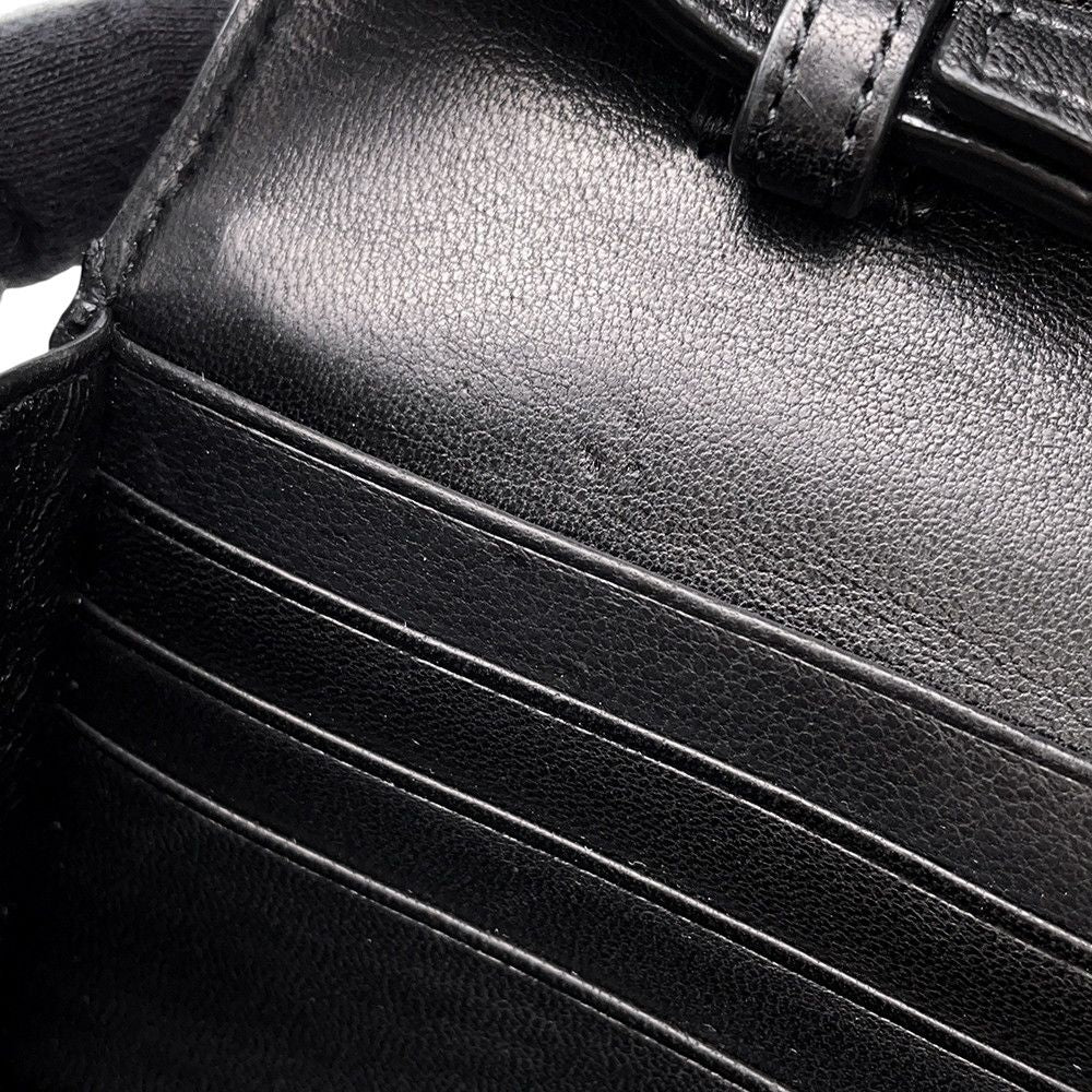 Saint Laurent Paris Chain Wallet le Maillon Lambskin Black Shoulder — view 8