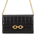 Saint Laurent Paris Chain Wallet le Maillon Lambskin Black Shoulder