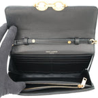 Saint Laurent Paris Chain Wallet le Maillon Lambskin Black Shoulder — view 6
