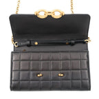 Saint Laurent Paris Chain Wallet le Maillon Lambskin Black Shoulder — view 5