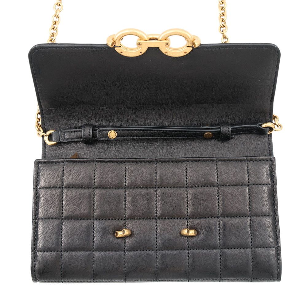Saint Laurent Paris Chain Wallet le Maillon Lambskin Black Shoulder — view 5