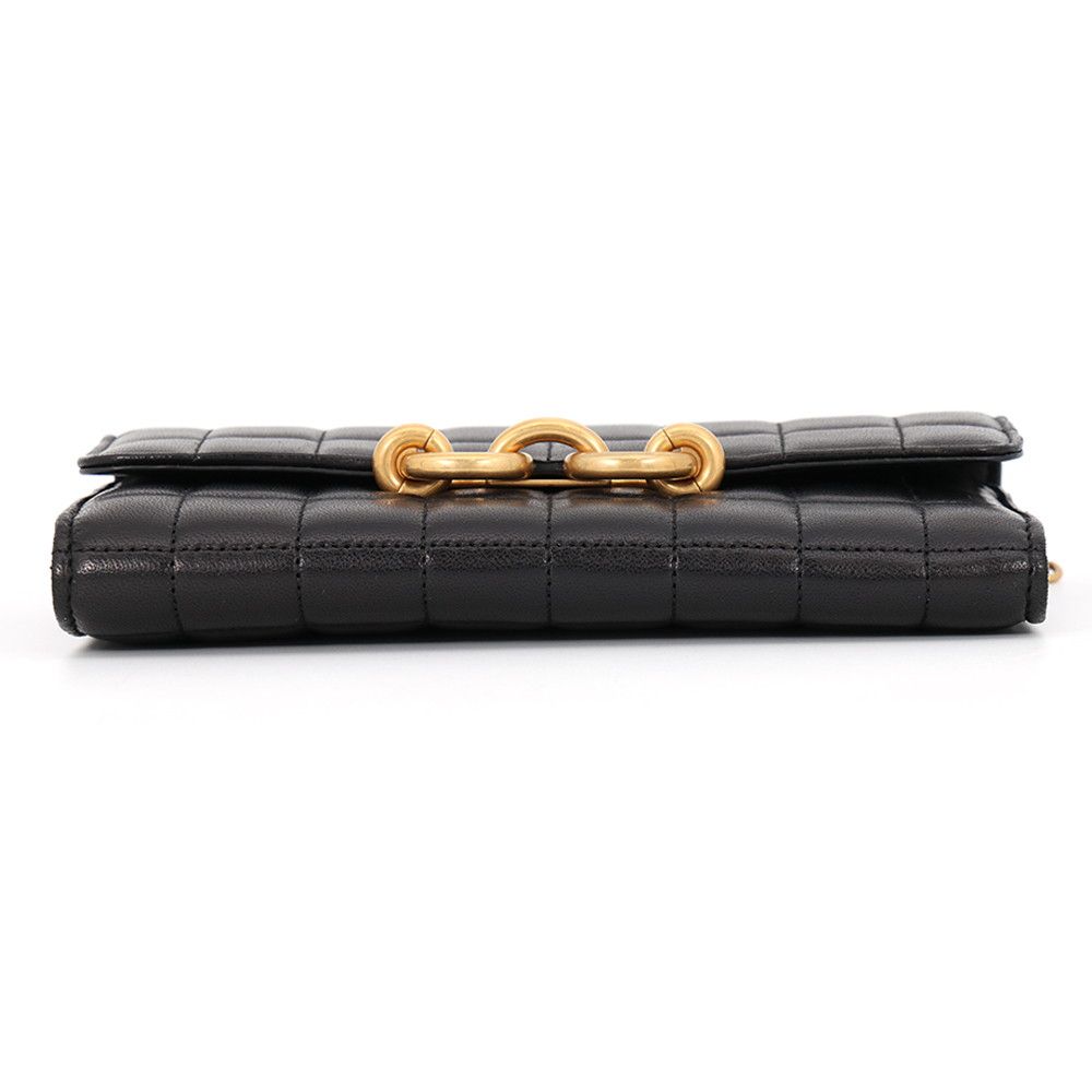 Saint Laurent Paris Chain Wallet le Maillon Lambskin Black Shoulder — view 3
