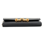 Saint Laurent Paris Chain Shoulder Wallet Maillon Calfskin Black — view 3