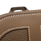 Hermes Tote in the Loop 18 Etoupe Gold Taurillon Clemence Swift — view 7