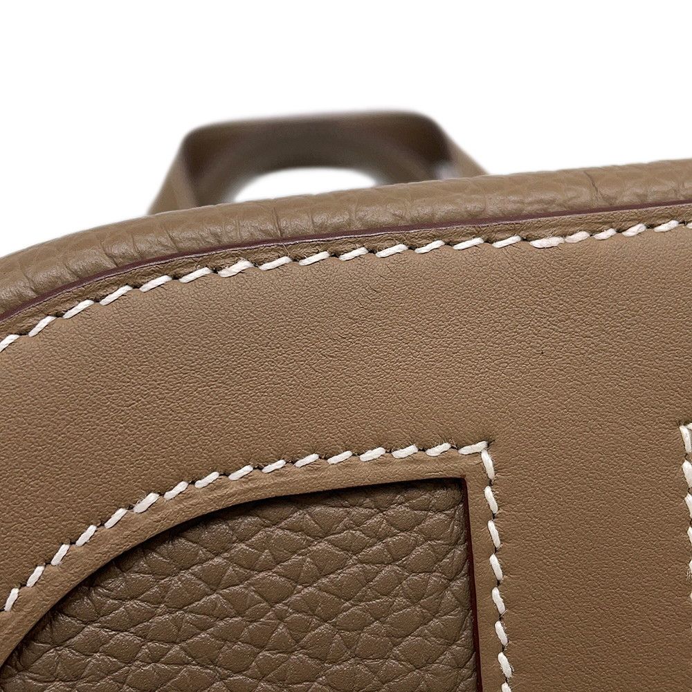 Hermes Tote in the Loop 18 Etoupe Gold Taurillon Clemence Swift — view 7