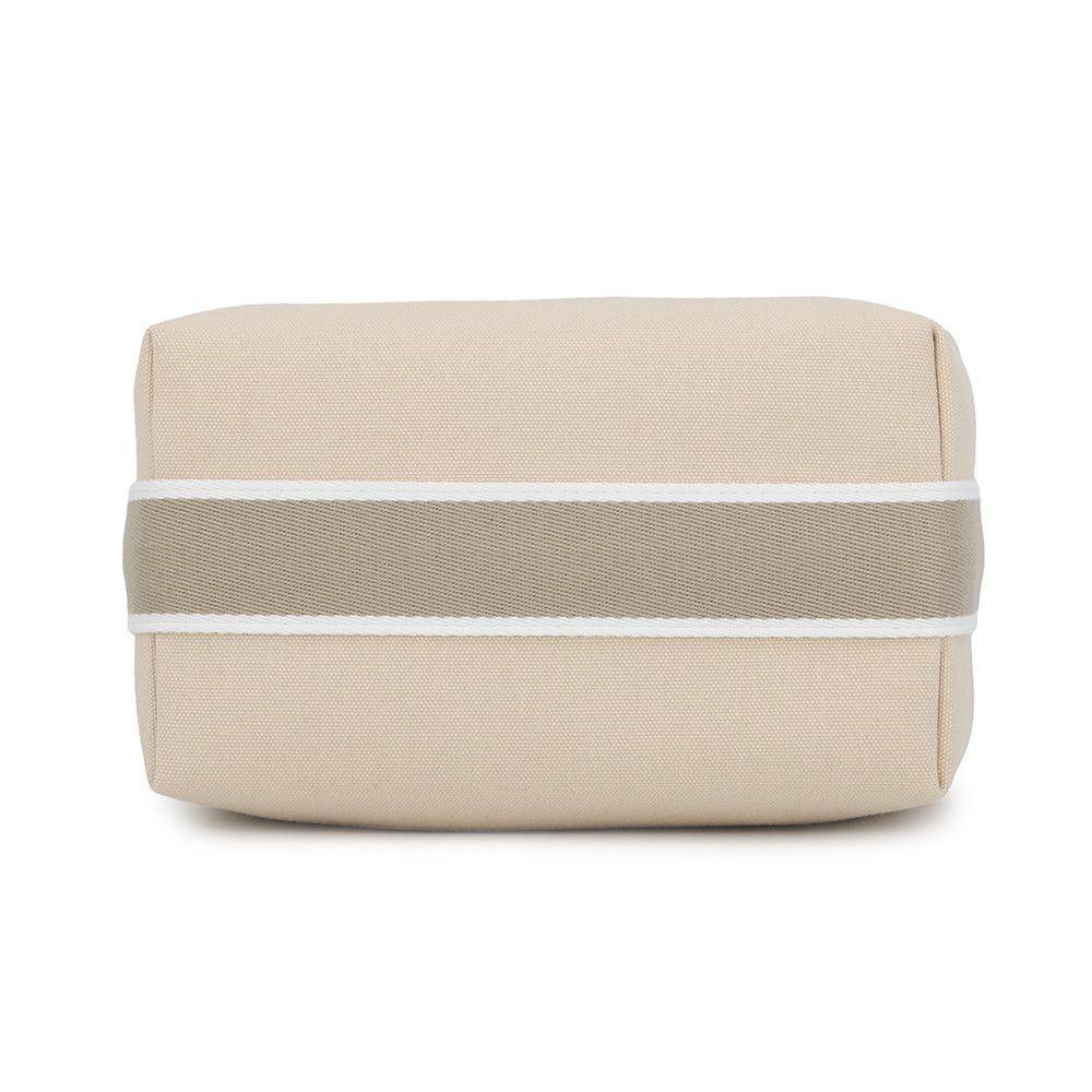 Hermes Pouch Brid Black PM Beige Silver Canvas Case — view 3