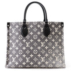 Louis Vuitton Tote Monogram Jacquard Denim On The Go MM