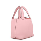 Hermes Handbag Picotin Lock PM Rose Sakura Silver Taurillon Clemence Tote — view 2