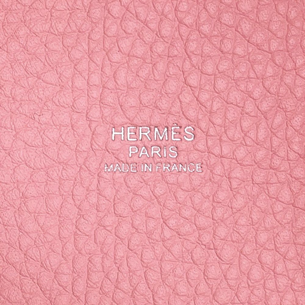 Hermes Handbag Picotin Lock PM Rose Sakura Silver Taurillon Clemence Tote — view 6