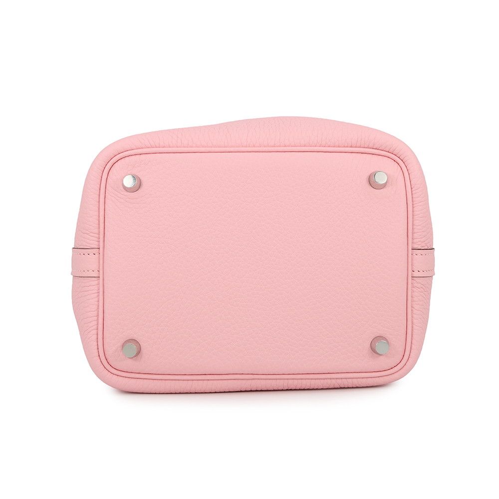 Hermes Handbag Picotin Lock PM Rose Sakura Silver Taurillon Clemence Tote — view 3