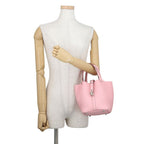 Hermes Handbag Picotin Lock PM Rose Sakura Silver Taurillon Clemence Tote — view 4