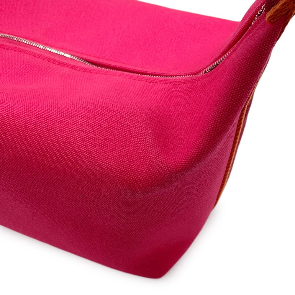 Hermes Handbag Bride-a-Brac GM Hibiscus Silver Canvas Pouch — view 7