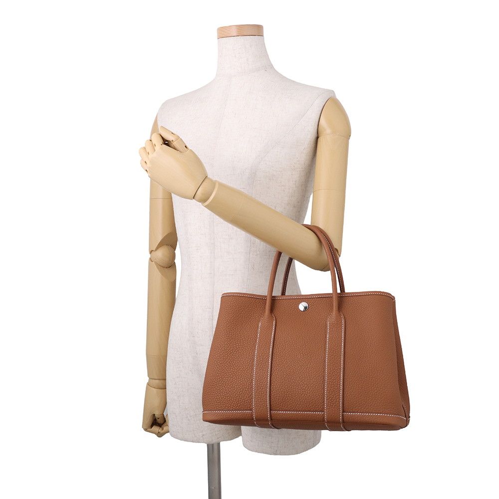 Hermes Tote Garden Party TPM Gold Silver Negonda — view 4