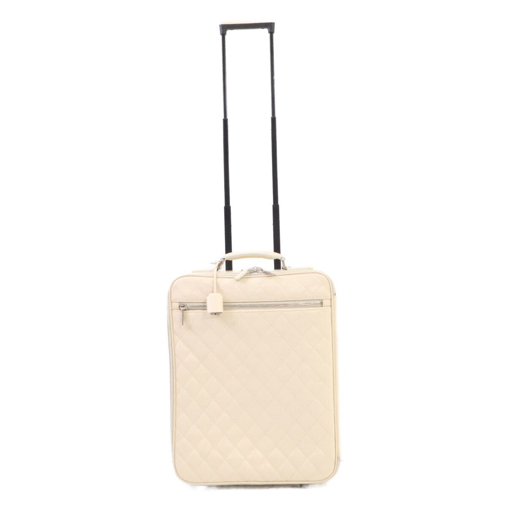 Chanel Vintage Calfskin Beige Quilted Carry Case Travel — view 5
