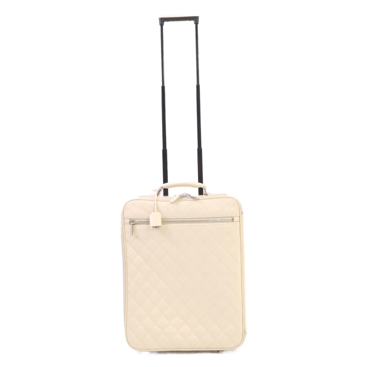 Chanel Vintage Calfskin Beige Quilted Carry Case Travel — view 5