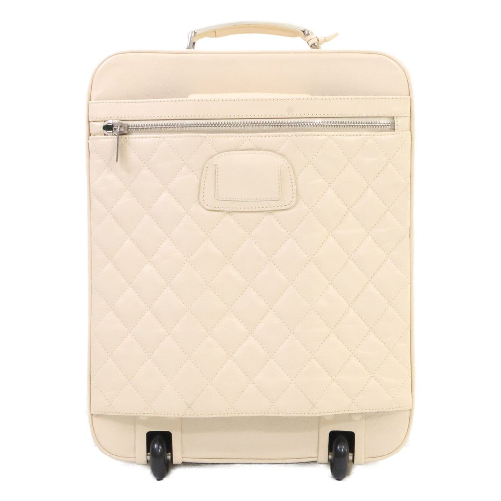 Chanel Vintage Calfskin Beige Quilted Carry Case Travel — view 3