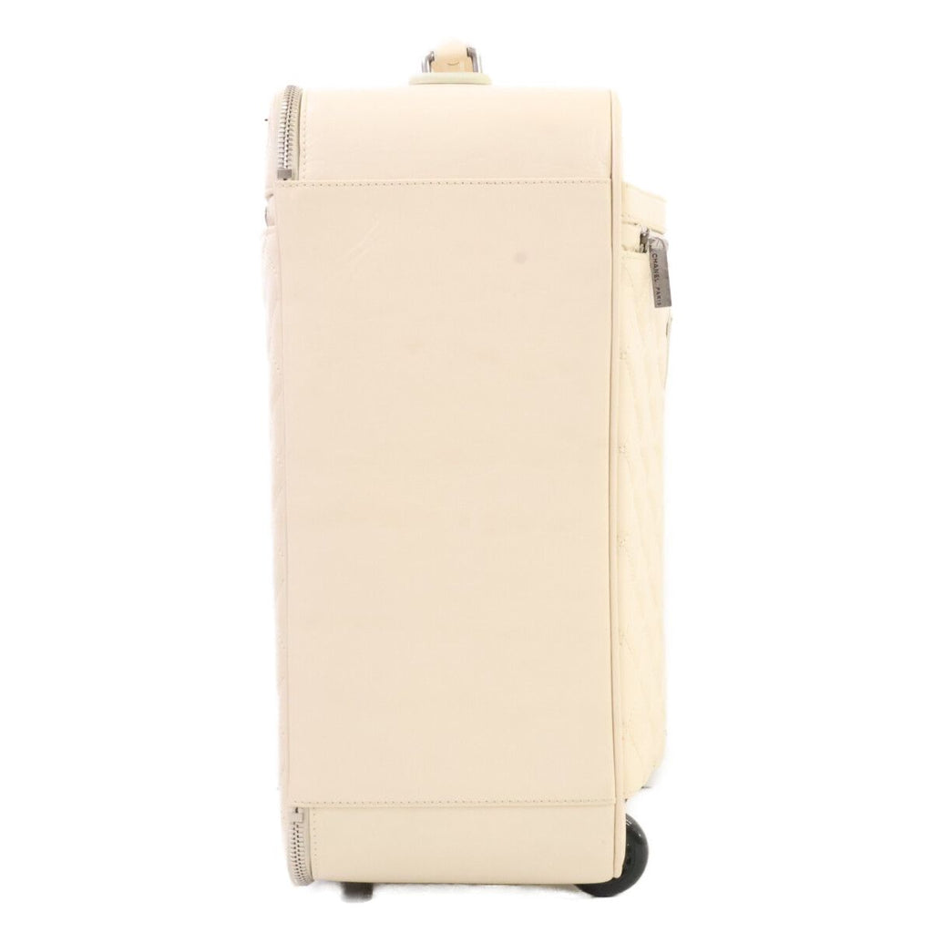 Chanel Vintage Calfskin Beige Quilted Carry Case Travel — view 2