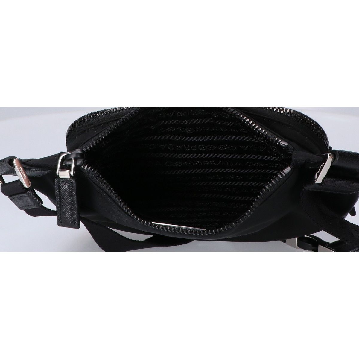 Prada Re-Nylon Saffiano Leather Shoulder — view 6