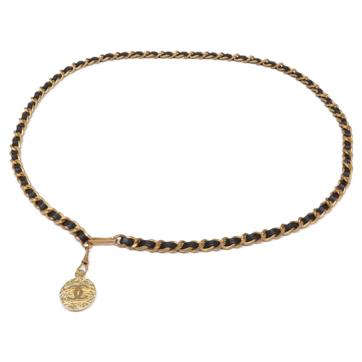 Chanel Coco Medal Quilted Chain Belt