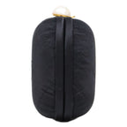 Chanel Vintage Pearl Satin Clutch with Crystal Tassel — view 4