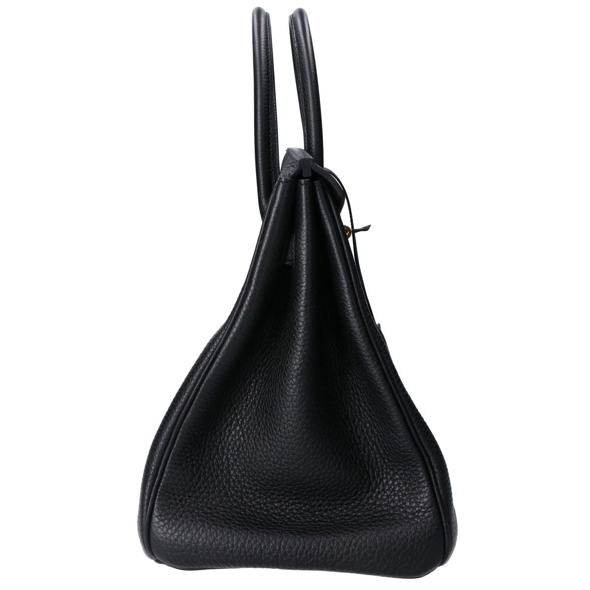 Hermes Noir Togo Gold Birkin 35 Handbag — view 4