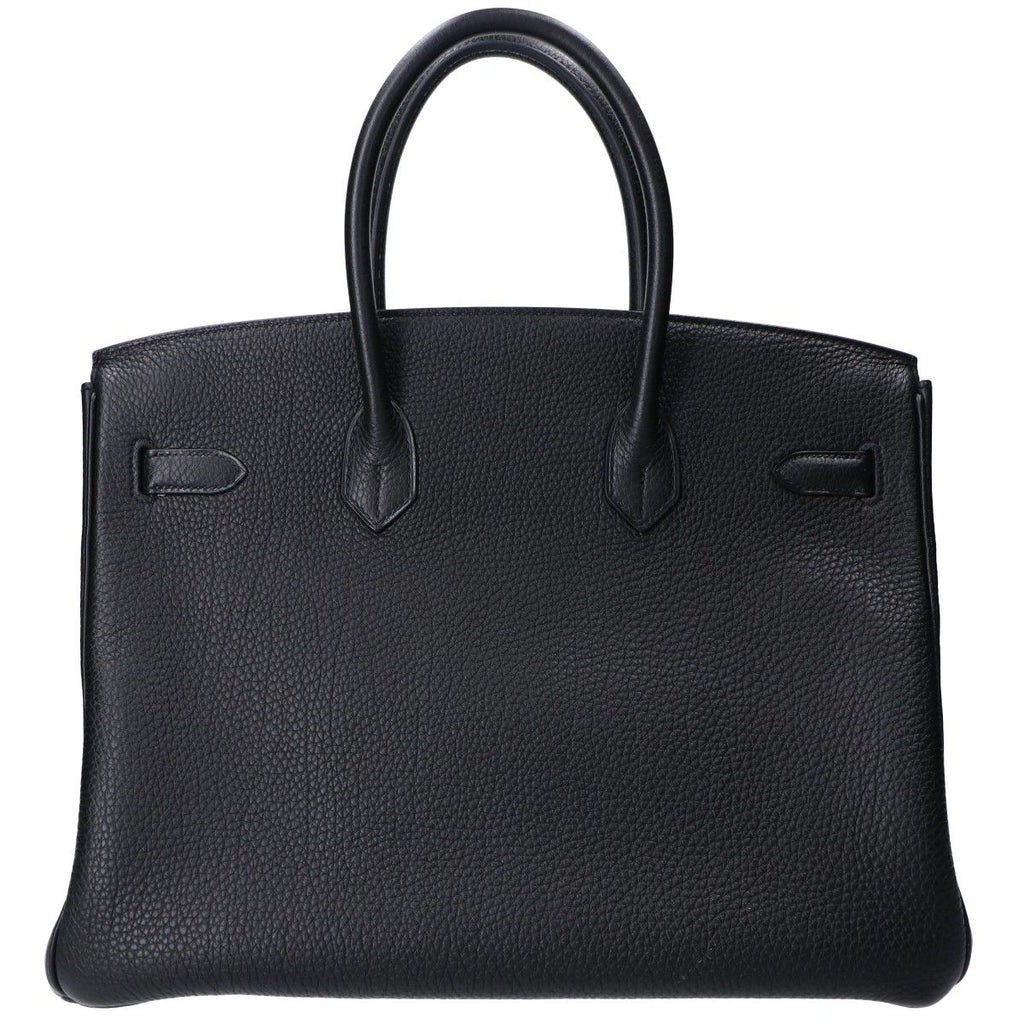 Hermes Noir Togo Gold Birkin 35 Handbag — view 3