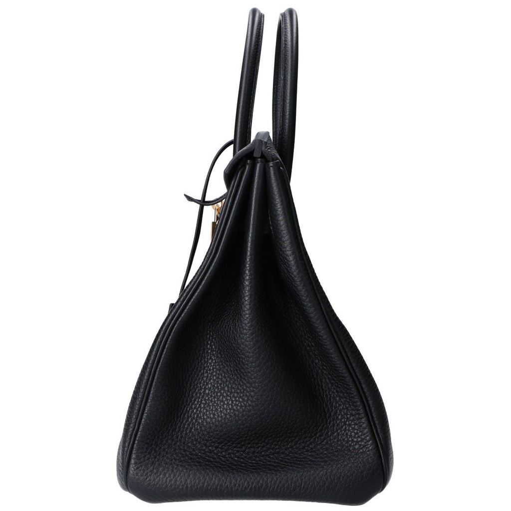 Hermes Noir Togo Gold Birkin 35 Handbag — view 2