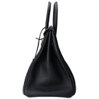 Hermes Noir Togo Gold Birkin 35 Handbag — view 2