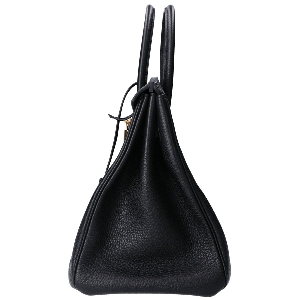 Hermes Noir Togo Gold Birkin 35 Handbag — view 2