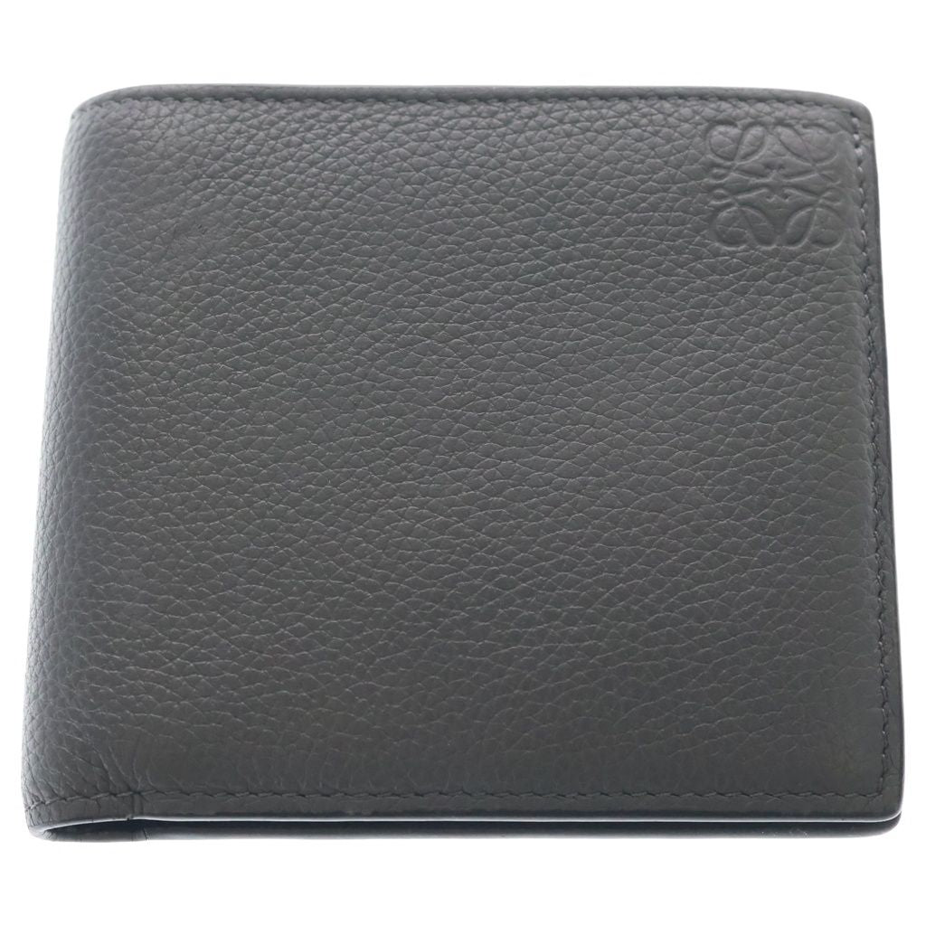 Loewe Bifold Coin Wallet Leather Anagram Gray