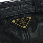 Prada Pony Mini Leather Shoulder Back Black Handbag — view 7