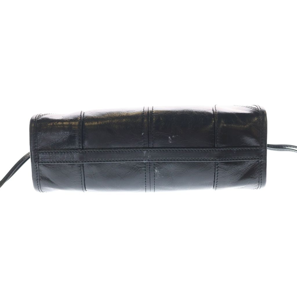 Prada Pony Mini Leather Shoulder Back Black Handbag — view 4
