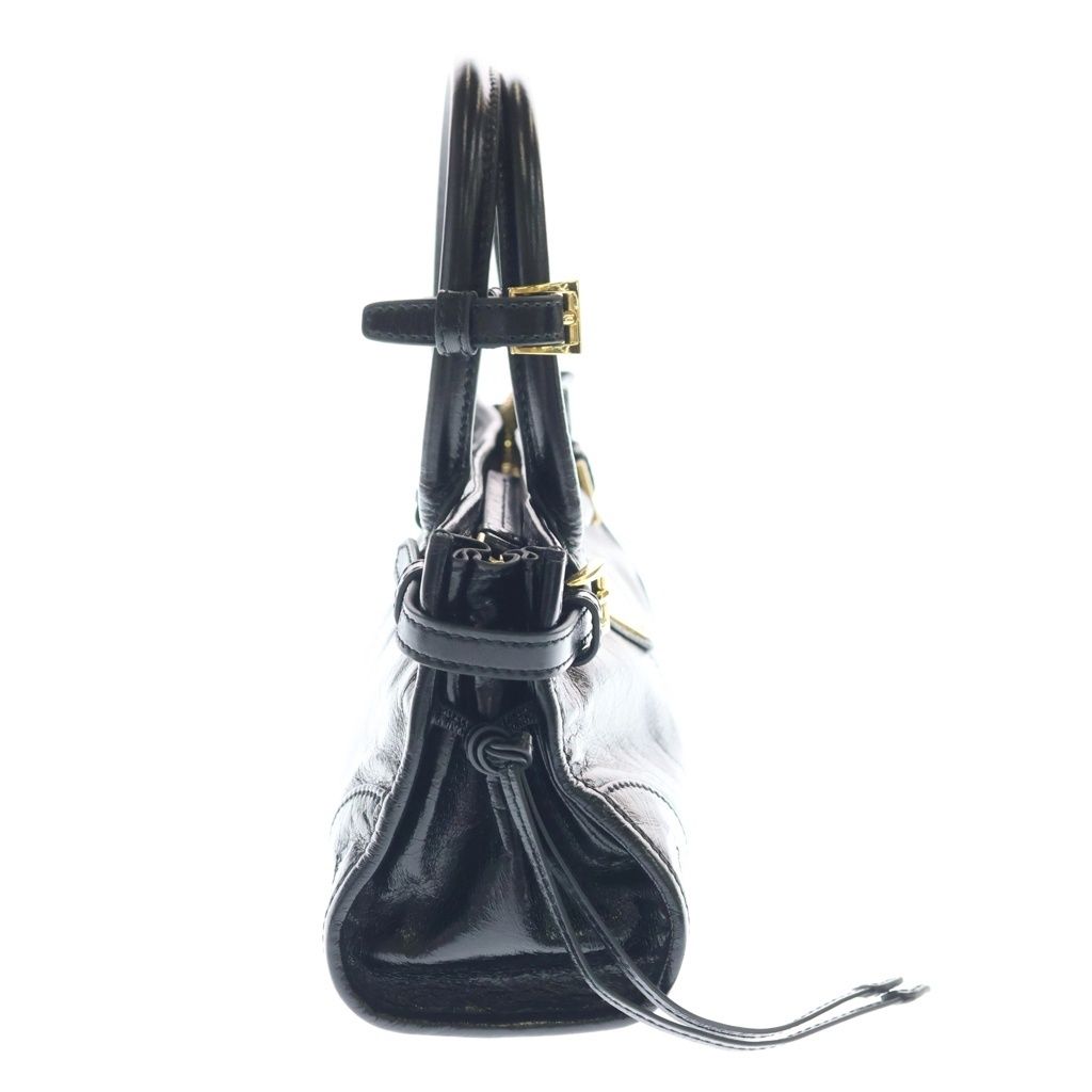 Prada Pony Mini Leather Shoulder Back Black Handbag — view 3