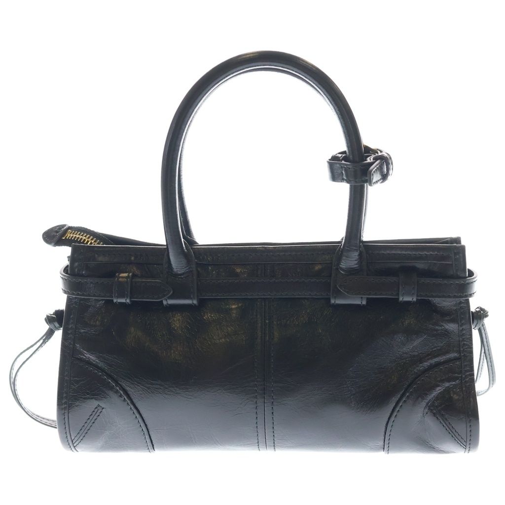 Prada Pony Mini Leather Shoulder Back Black Handbag — view 2