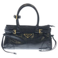 Prada Pony Mini Leather Shoulder Back Black Handbag