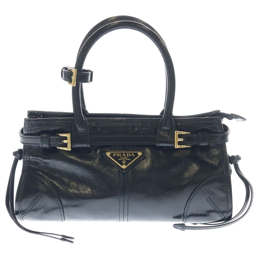 Prada Pony Mini Leather Shoulder Back Black Handbag